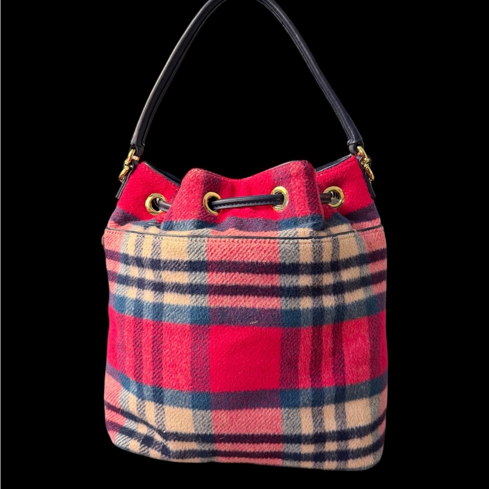 Draper James Scotty Check Bucket Bag (A540) - Picture 3 of 8